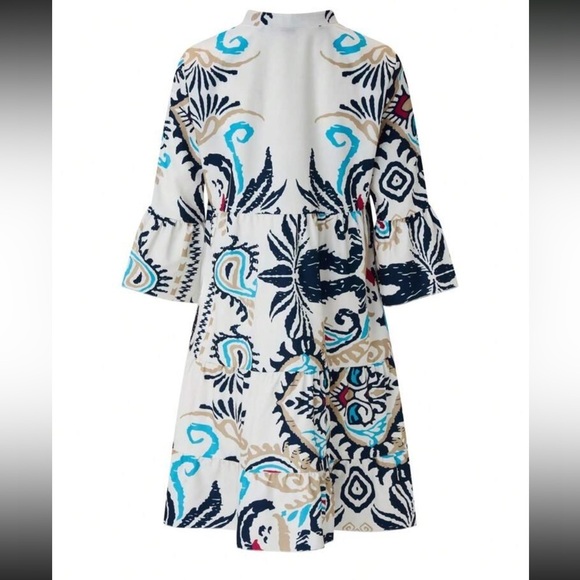 Women Casual Loose Floral Holiday Dress - Picture 3 of 6